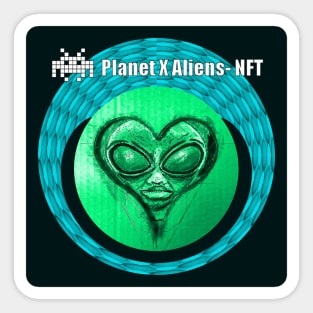 Planet X Aliens UFO Invasion Sticker